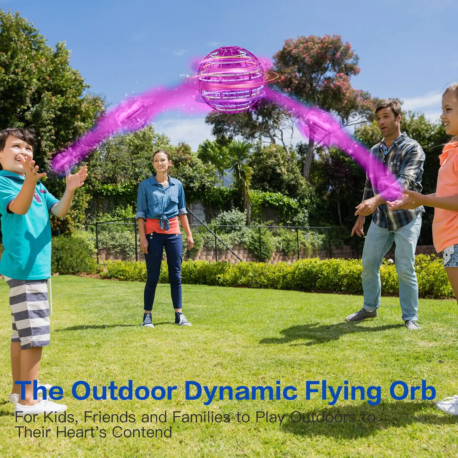 flying orb toys 2022 upgraded nebula orb toy intelligent magic boomerang ball flying spinner cool hover ball soaring drone space fly orb floating hoverball outdoor for kids adults boys girls pink