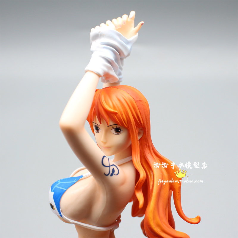 Dekompressionsspielzeug 35 cm japanischer Anime One Piece GK Nami Figur PVC Actionfigur Spielzeug Spiel Statue Erwachsene Sammlermodell Puppe Geschenk Figma