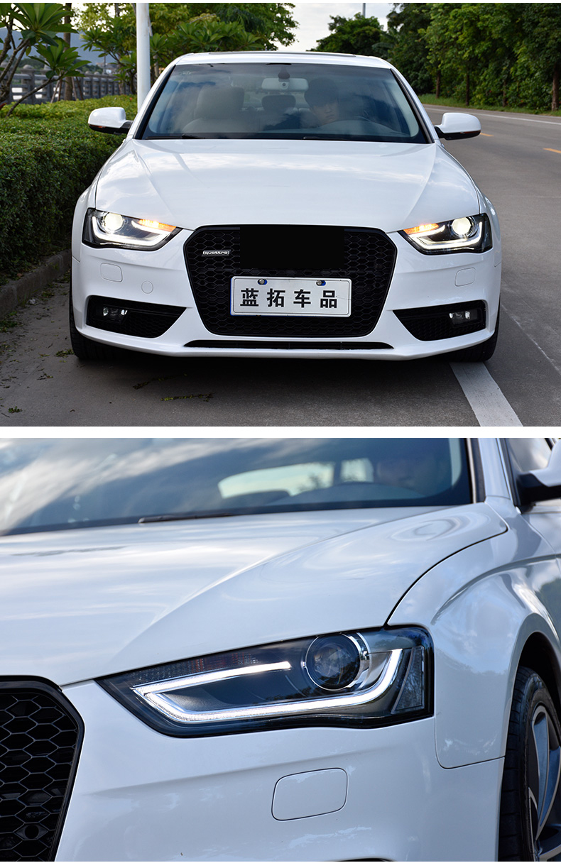 For Audi A4 Car Headlights A4L LED Headlight Front Lamp Daytime Running Light Dynamic Streamer Turn Signal Lights Assembly