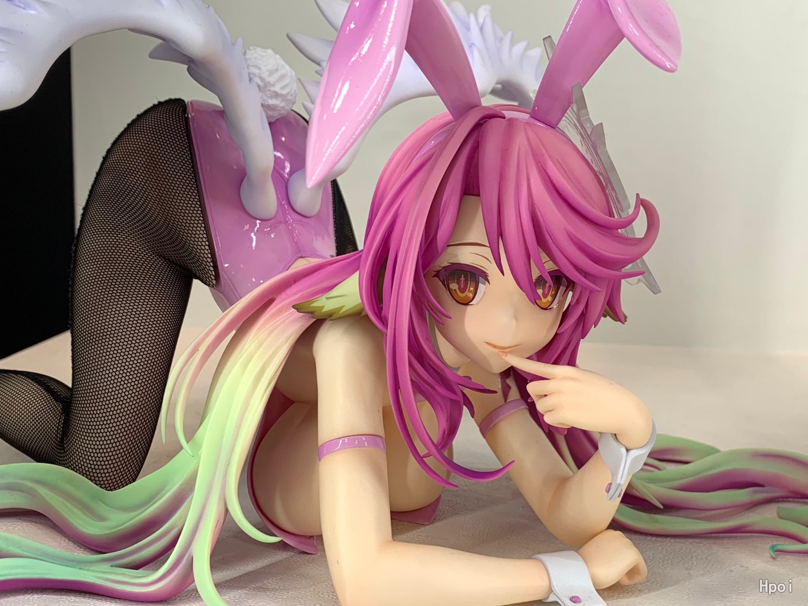 Film Games Anime Girl Figures No Game No Life B-stijl Jibril 1/4 Bunny Ver. Figuur volwassen collectie model speelgoed pop cadeau