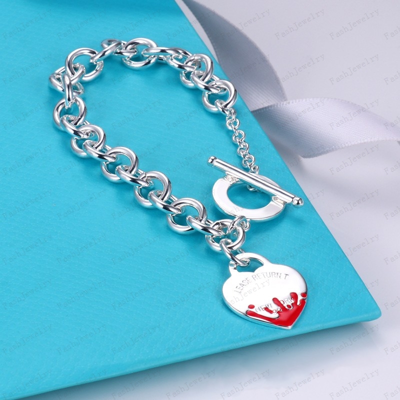 2023 Ladies Chain Armband Necklace Luxury Designer Classic Heart Set 925 Link Girls Valentine's Day Love Gift Jewelry Whose216T