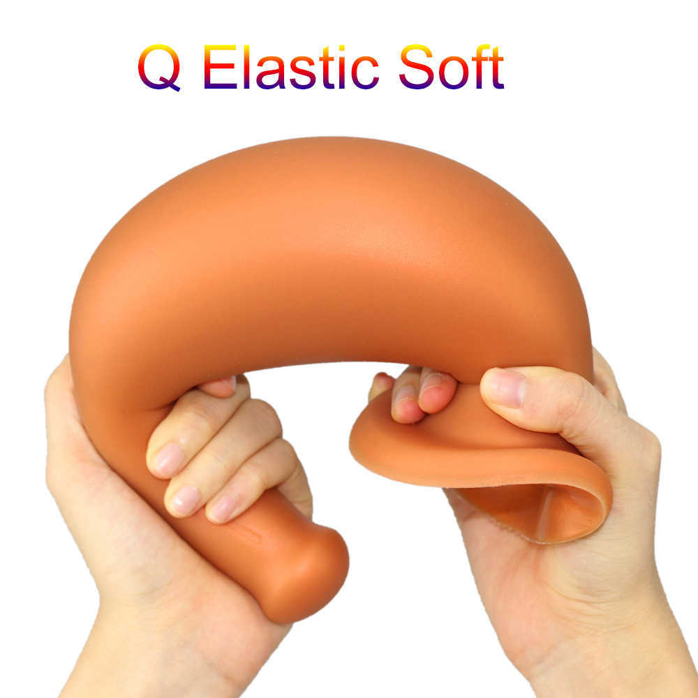 Kosmetyki silikonowe duże dildo do seksownych zabawek anal duże wtyczki tyłka pochwa odbyt Expander z ssącą kubek