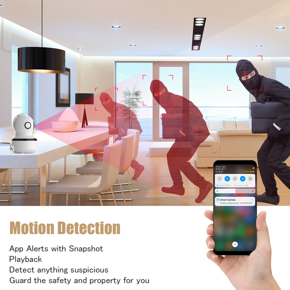 WiFi IP -kameraövervakning 1080p Full HD Night Vision Tway Way Audio Wireless Video Motion Detection Camera Baby Monitor Home Security System