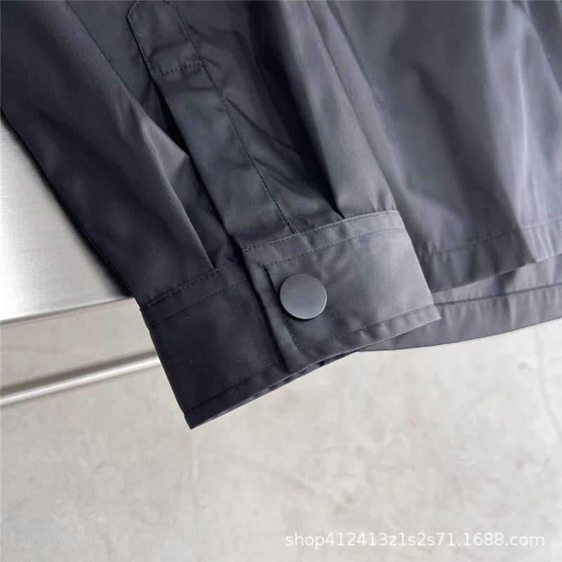 Chemises décontractées pour hommes Designer P Classic Triangle Manches longues Simple Mode Noir M16S