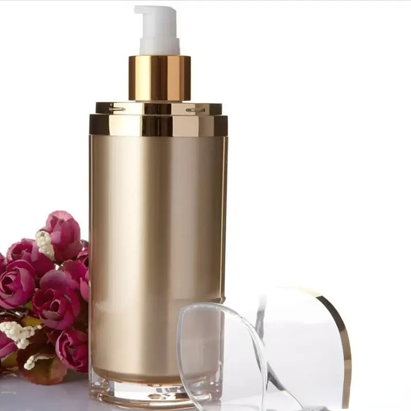 15/30/60/120ml Skin Care Bottle Plastic Acrylic Cream Jar Lotion Pump Container Makeup Foundation Dispenser F20172205