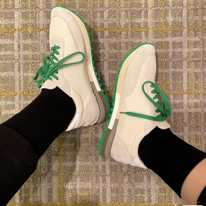 Moda Ayakkabıları Aksesuarlar Sneaker Tasarımcı Sıradan Gri örgü Buzağı Retro Kalın Solun Sabahları Koşu Makinesi Tahrikli Düz Dökümlü Koşan Kadın Ayakkabı Fabrikası