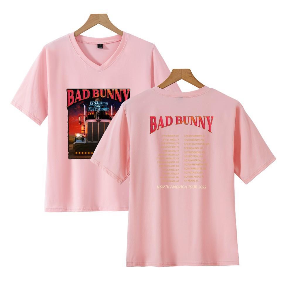 バッドバニーメンズTシャツデザイナーTシャツun verano sin ti bad bunny半袖女性男性ベーシックトップカップルティーバッドバニーシャツ8 swpv