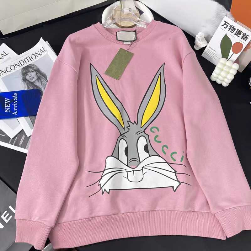 Women's Hoodies & Sweatshirts designer Loose Cartoon Rabbit Print Long Sleeve Sweater Fashion Couple Top 99RF