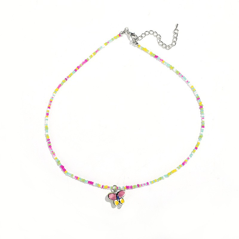 Zoete acryl kleur vlinder ketting voor vrouwen lange wilde sleutelbeen ketting hanger Stijlvolle mujer cadeau trendy sieraden