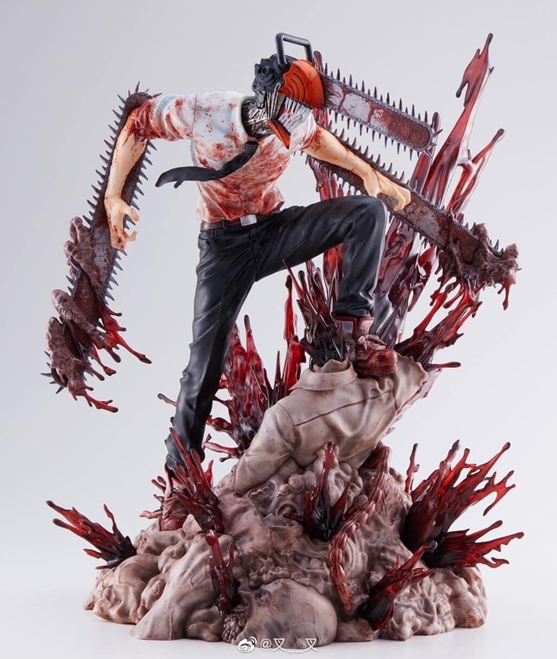 Finger Toys 18cm Chainsaw Man Denji Anime Figure Makima Power Action Figure Chainsaw Man Pochita Figurine Adult Collectible Model Doll Toy