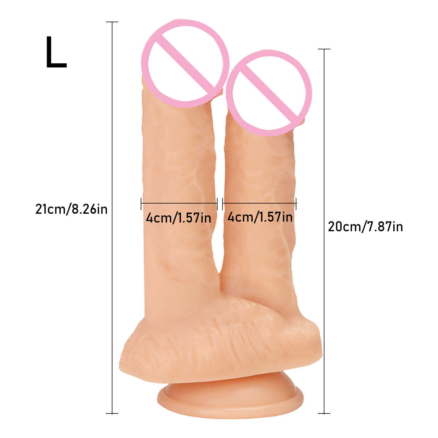 Skönhetsartiklar enorma dubbla dildos penetration vagina och anus mjuk hud känner penis ledd phallus sexiga leksaker för kvinnor onani
