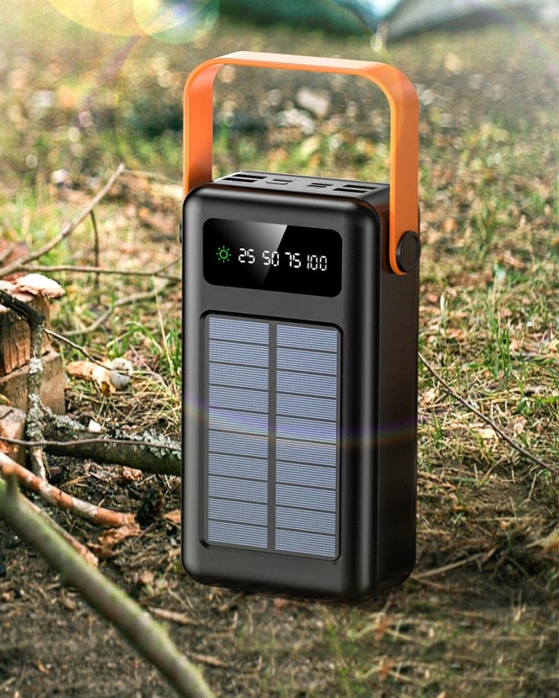 Super Capacity Chargers 150000 mAh A fonte de alimenta￧￣o m￳vel para viagens ao ar livre vem com o cabo de dados Primeiros socorros de socorro de banco solar l￢mpada de acampamento movida a energia solar