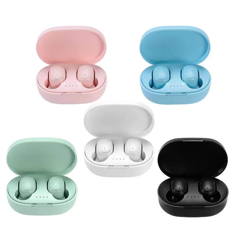 A6S Pro Kablosuz Bluetooth TWS Kulaklık Mini Kulaklıklar Şarj Kutusu Gürültü İptal Macaron Spor Kulaklıkları Akıllı Telefon Kulaklıkları için