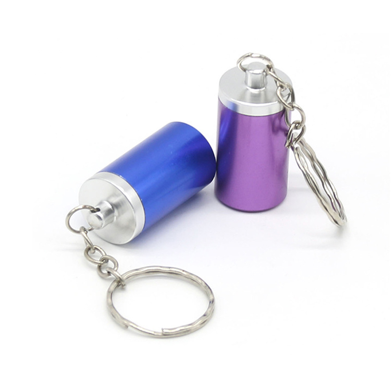 Tobaksl￥da Keychain Pendant Portable Multi-Function Storage Tank Keyring Key Chain