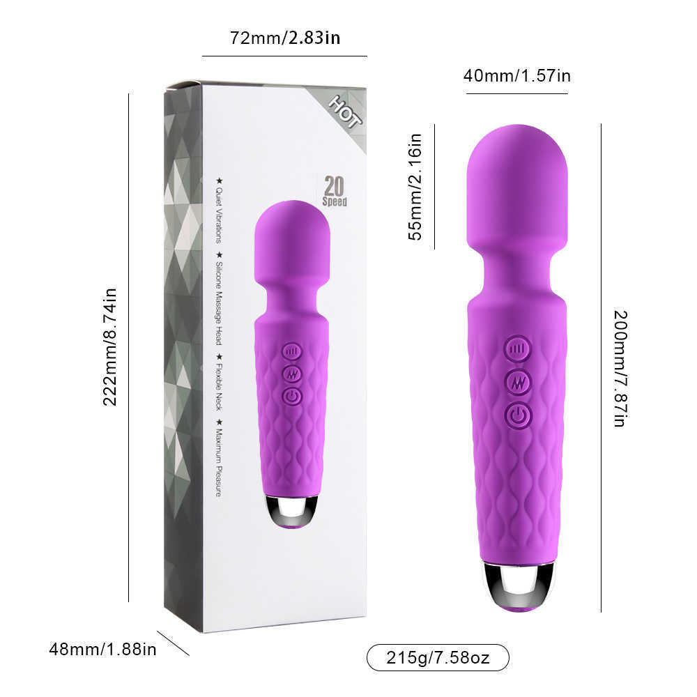 Schönheitspunkte 10 Geschwindigkeit Strong Dildo AV Vibrator für Frauen Vagina Clitoris Stimulator Vibratoren Magie Zauberstab Massagne Erotik sexy Spielzeug Erwachsene