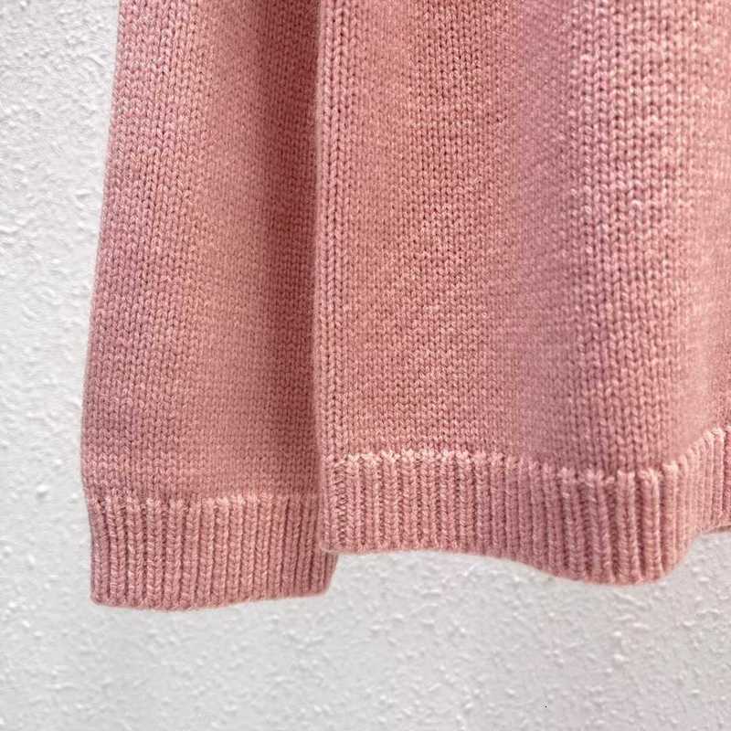 Women's Sweaters designer Pink Little Bear Co branded Beads Embroidery Knitted Wool Blend Cute Gentle Style Top Undercoat 2OYO