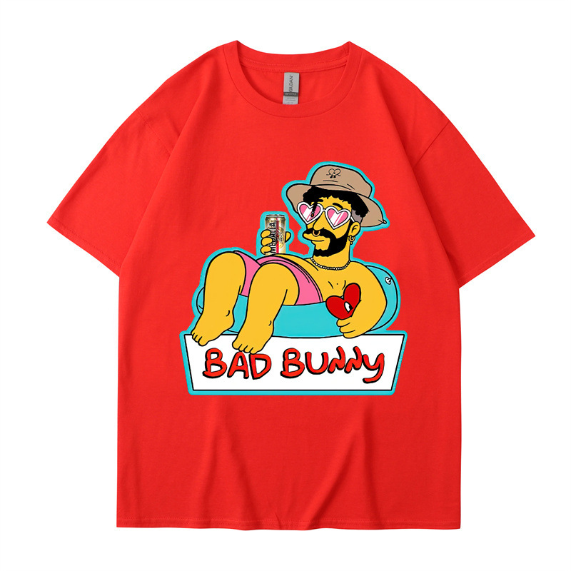 A2ci Camisetas para hombre Camisetas de diseñador para hombre Un Verano Sin Ti Bad Bunny Manga corta para mujeres Hombres Camiseta básica para parejas