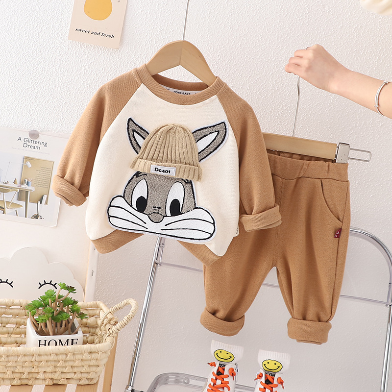 Autumn Infant Clothes Outfits Baby Boys Girls Clothing Sets Kids T Shirt Pants Suit Cartoon Bunny Children Sportswear6216518
