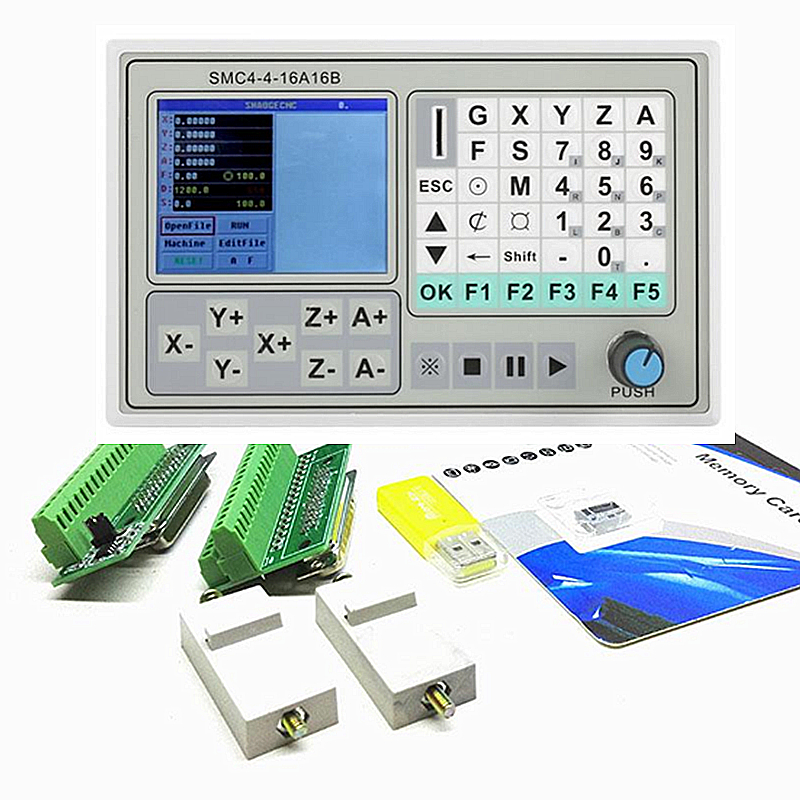 5 Axis Mach3 USB CNC Offline Controller 500KHz Motion Card SMC5-5-N-N 7 Inch Screen 4 Axis Breakout Board för CNC Router Machine