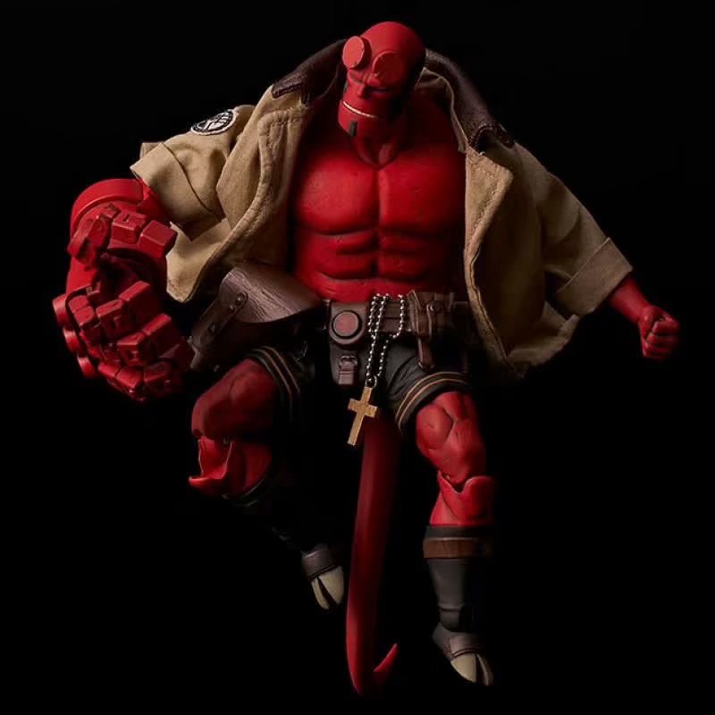 ملابس إزالة الضغط يمكن أن تكون ملابس حقيقية تخلع Mezco Hellboy Action Model Toy Doll Doll Gift 6 Inter