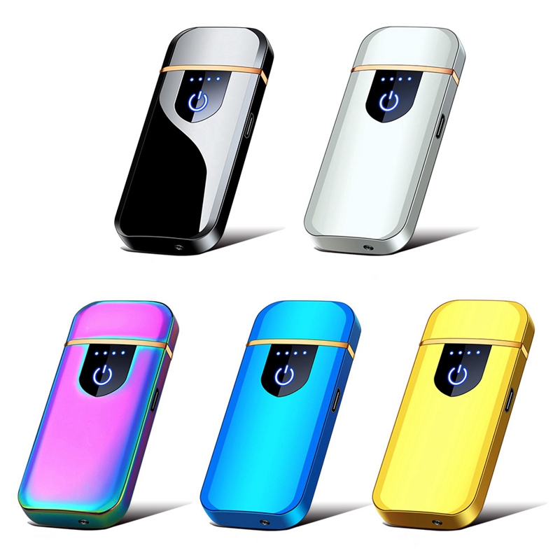 Cool Ultra-thin Colorful Lighters USB Cyclic Charging Lighter Portable Innovative Design Herb Tobacco Cigarette Smoking Holder DHL