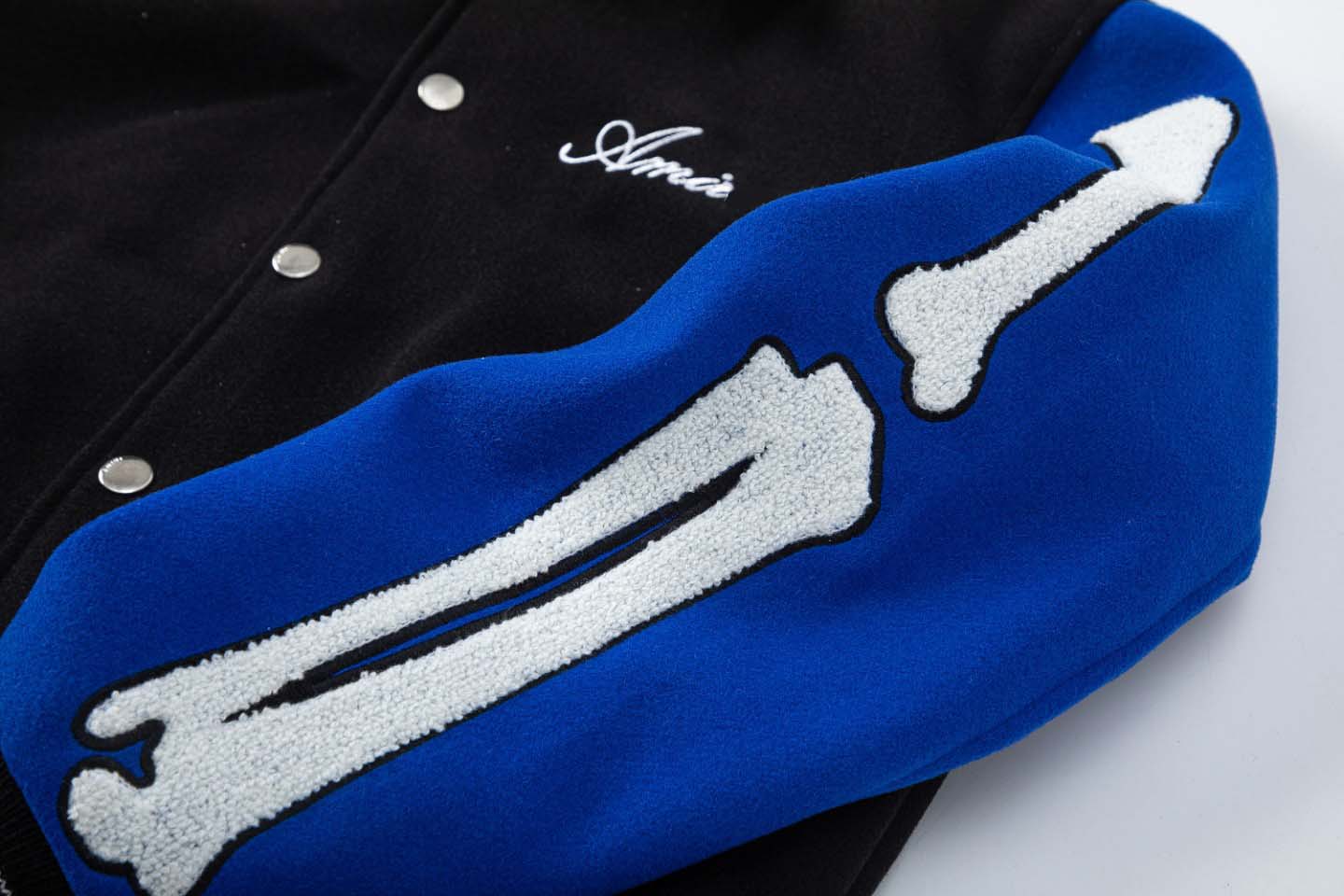 Men's Jackets Skeleton Bone Towel Embroidered Letter Jacket Mens Street Wear Wool Blend Baseball Windproof Coat Xi1j