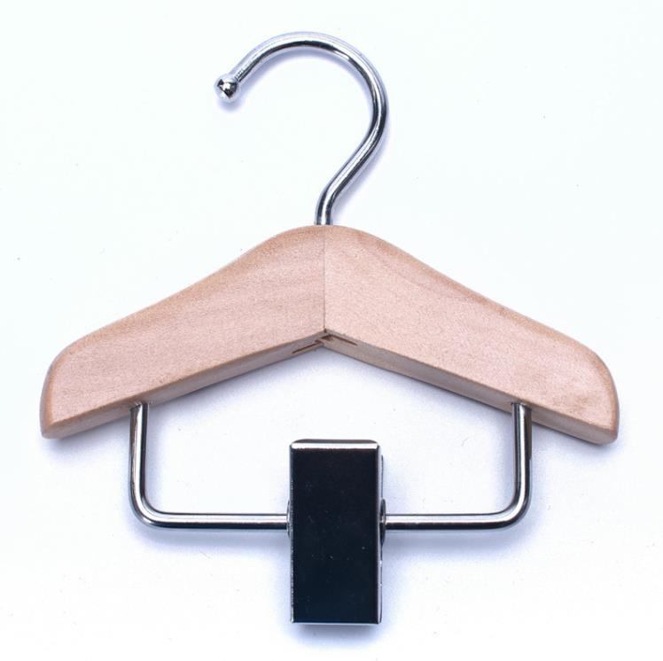 Mini Wood Hair Extensions Hanger Rack Men Tie Clip Pet Clothes Dress Trouser Hanger SN551