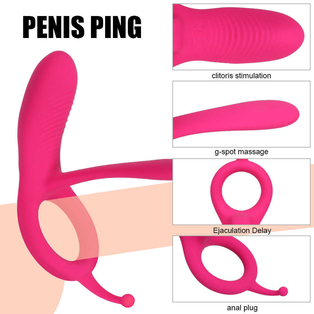 Beauty Items OLO Remote Cock Ring Klitorisstimulator Erwachsene sexy Spielzeug für Paare 10 Geschwindigkeit Penisringe Vibrator Prostata-Massagegerät für Männer