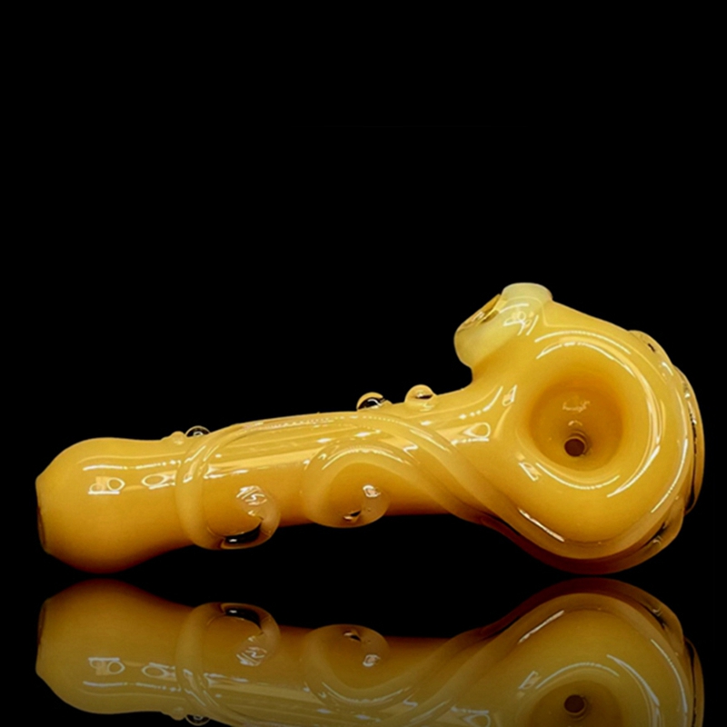 Latest Colorful Art Decoration Hand Pipes Thick Glass Spoon Filter Dry Herb Tobacco Bong Handpipe Handmade Oil Rigs Smoking Bong Cigarette Holder DHL