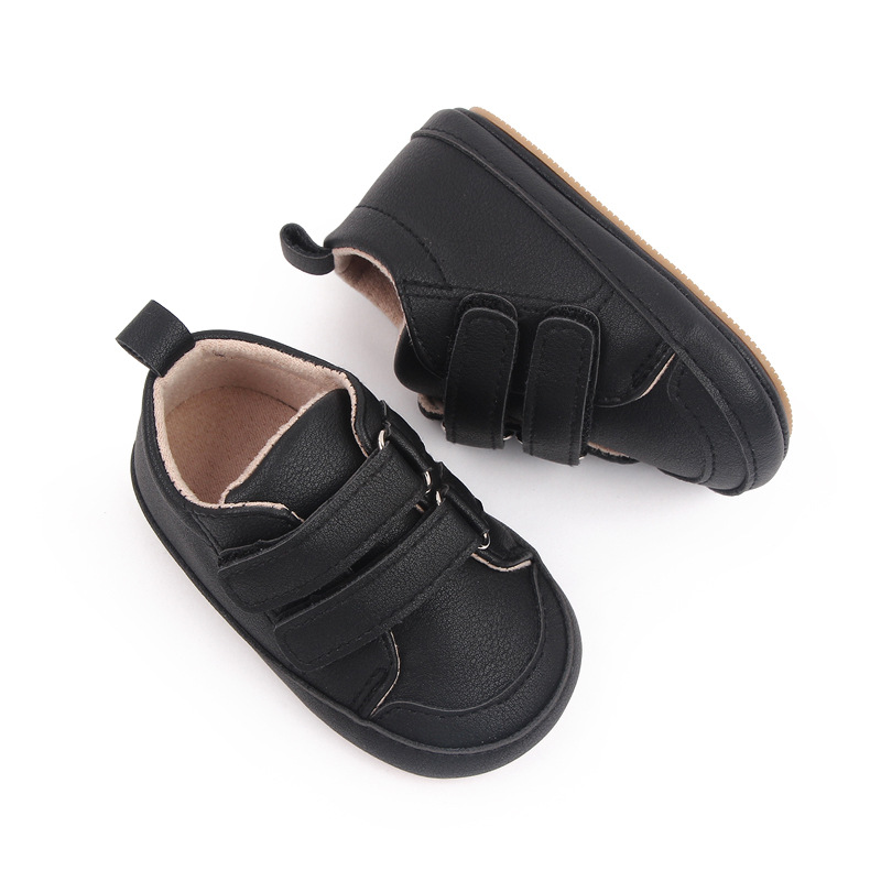 Nuevos zapatos de primavera de cuero Pu para bebés, niños pequeños, antideslizantes, mocasines para recién nacidos, zapatos de colores mezclados, primeros caminantes