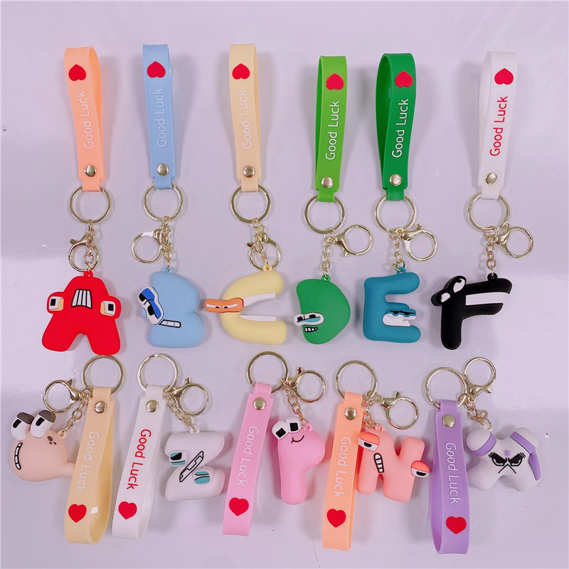 Personnages Anime Alphabet Lore Porte-clés Charme Lettres Anglaises Nouveau Paquet Charmes Jouets Pour Enfants 11 Styles