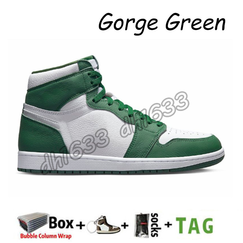 2023 avec boîte Jumpman 1 pour hommes Chaussures de basket-ball High Og 1s Starfish Lost Found Bred Patent Stage Haze Gorge Green University Blue Men Women Sneakers Trainers Taille 36-46