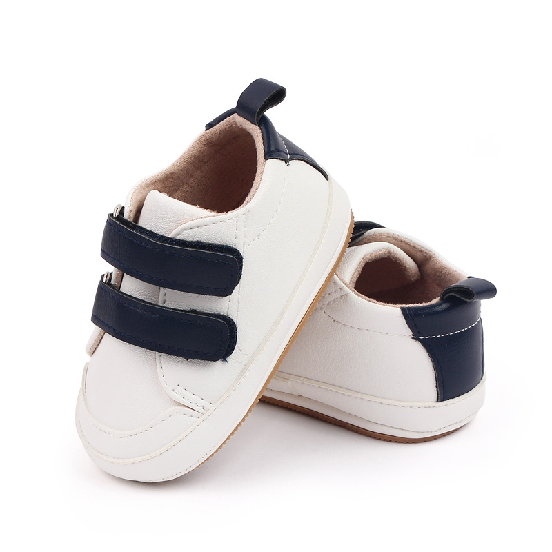 Nouveau printemps Pu cuir bébé garçons chaussures infantile tout-petits anti-dérapant nouveau-né mocassins chaussures couleur mélangée premiers marcheurs