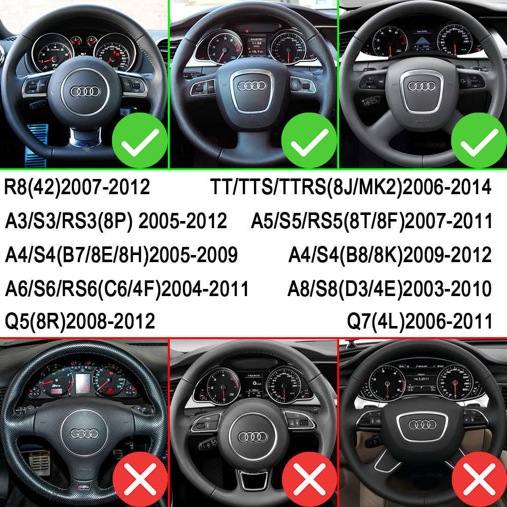 Dla Audi TT TTS MK2 8J A5 S5 Coupe A4 B8 A3 8P S3 Q5 A8 R8 Sportback Quattro Sline kierownica samochodowa DSG manetka zmiany biegów rozszerzenie