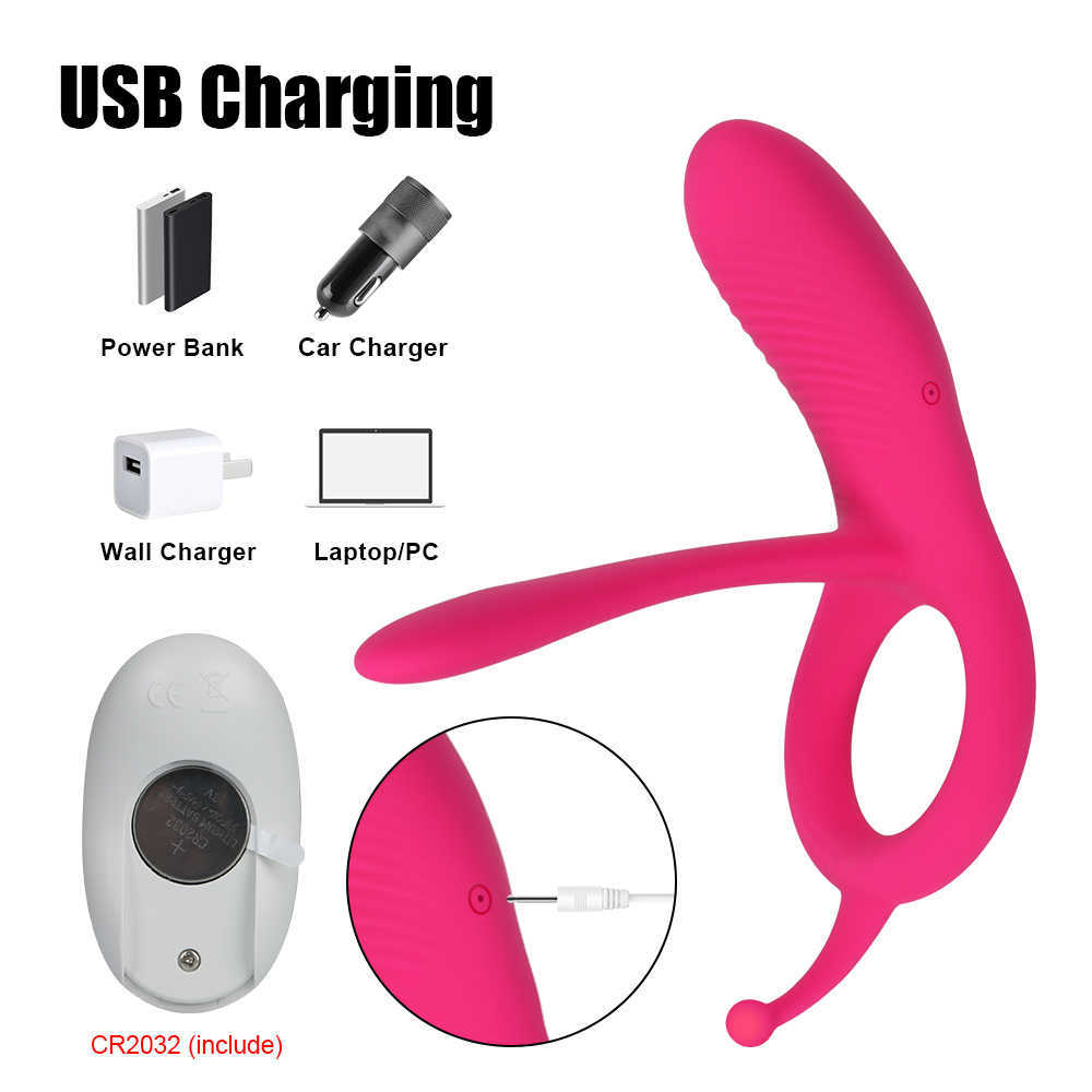 Beauty Items OLO Remote Cock Ring Klitorisstimulator Erwachsene sexy Spielzeug für Paare 10 Geschwindigkeit Penisringe Vibrator Prostata-Massagegerät für Männer