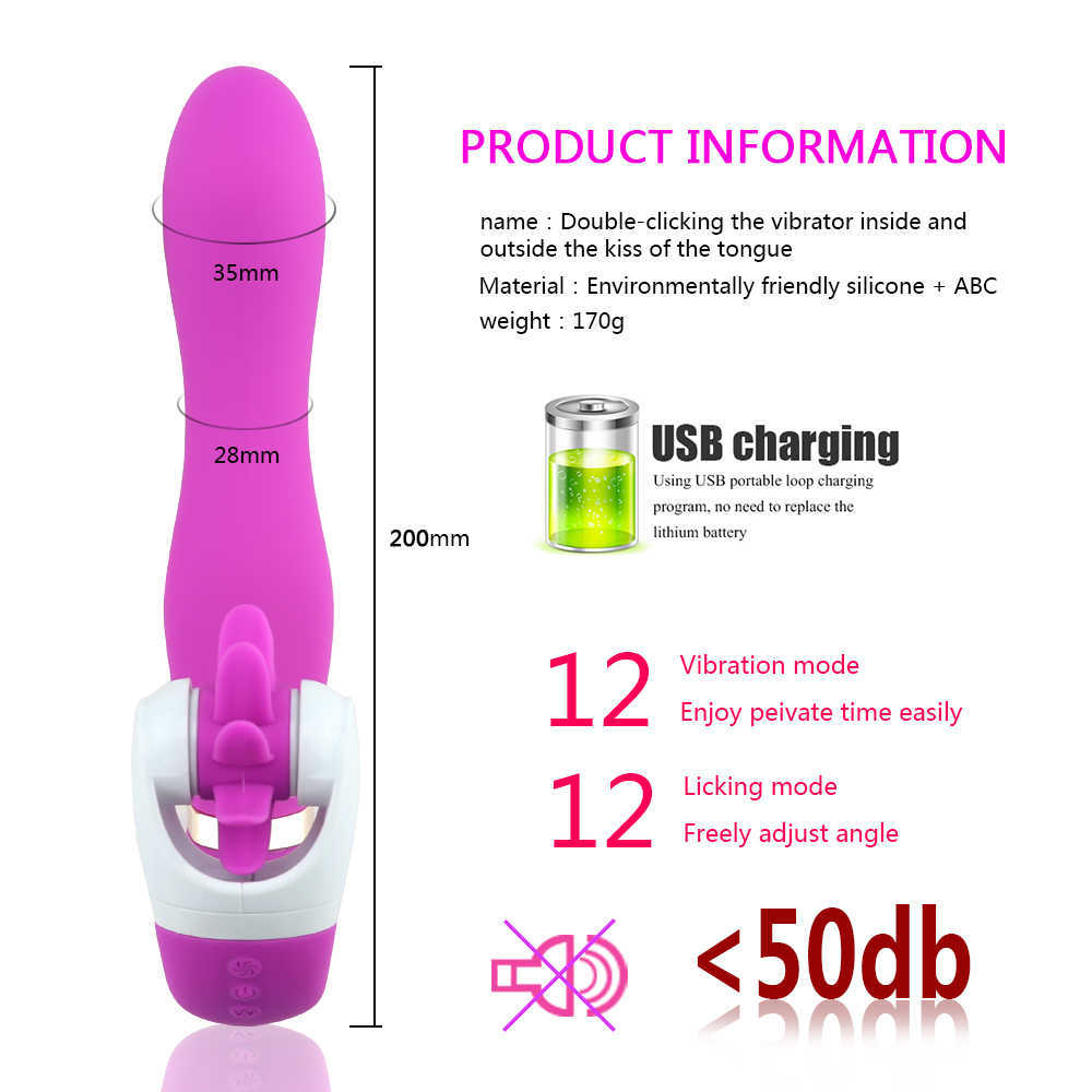 Sk￶nhetsartiklar 10 hastigheter stum rotation dildo vibratorer fitta massager tunga slickar oral sexig leksak f￶r kvinnor klitoris stimulator vuxen produkt