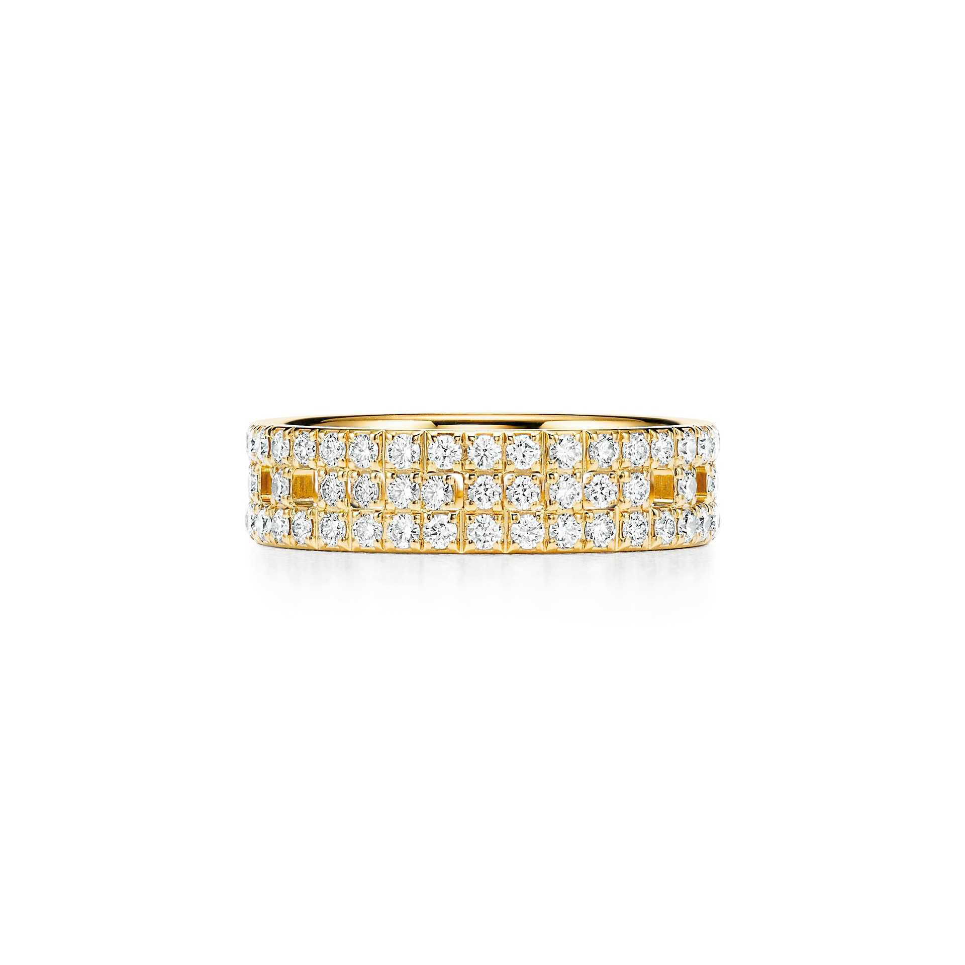 Anneaux de mode Des lignes géométriques lumineuses forment la lettre T femme Bague de créateur de luxe double lettre bijoux femmes 18 carats diamant mariage 317H