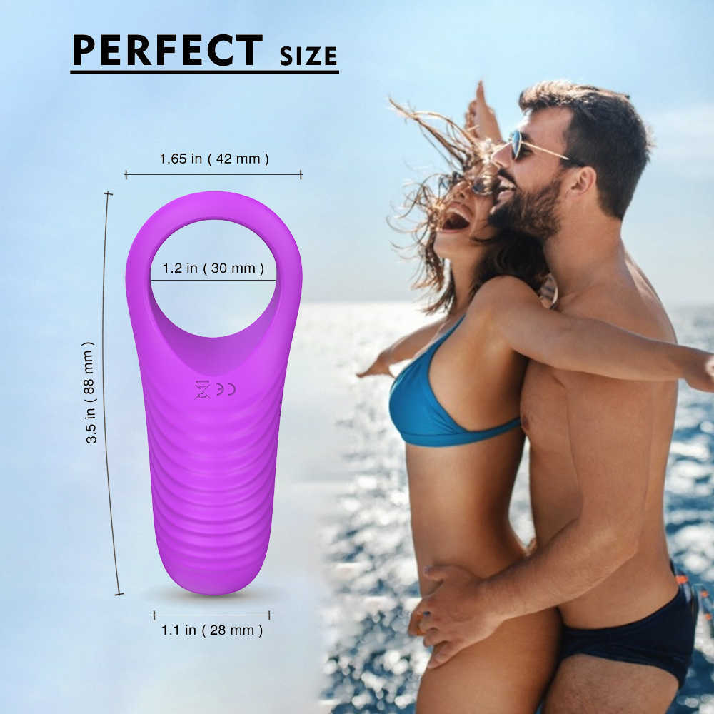 Articoli di bellezza Vibrante Cock Ring coppie Pene Erezione maschile Enhancer Stimolazione clitoride femminile Vibratori Giocattoli sexy Uomo Donna