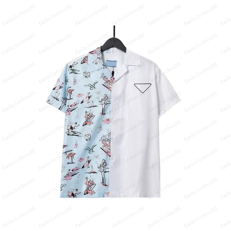 Moletom primavera 2021ss verão nova impressão de algodão de alta qualidade manga curta painel gola redonda camiseta m-l-xl-xxl-xxxl