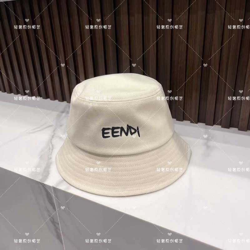 Wide Brim Hats & Bucket Designer FF Letter New Twill Print Fisherman's Fashion Tea Break Style Pure Sex for Men and Women 552Z