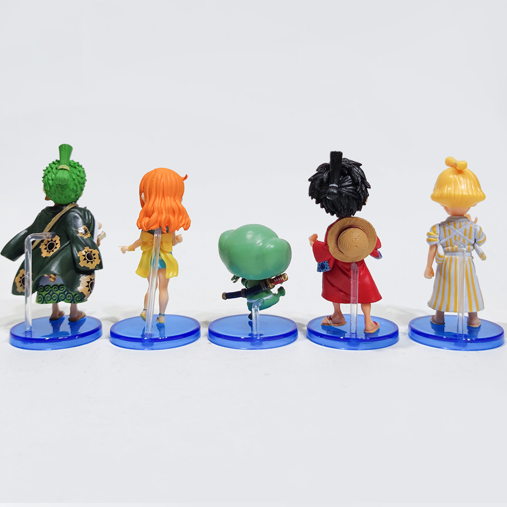 Nyhetsspel heta 10sten bit anime figur luffy sanji nami zoro chopper frank robin pvc action figur modell barn dockor present leksak