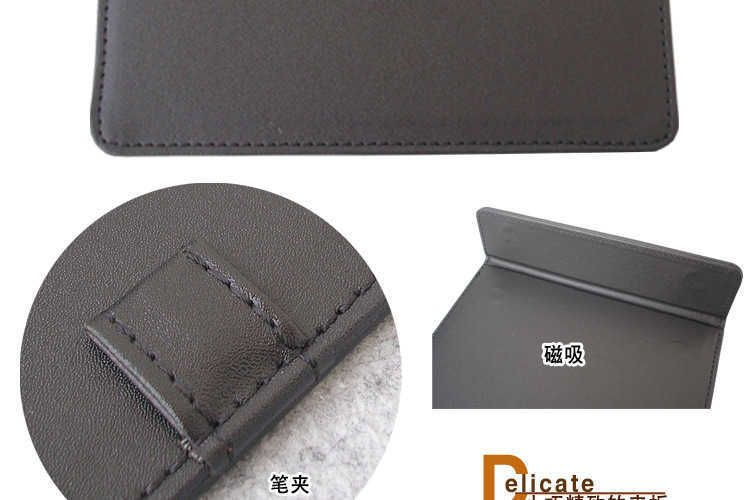 A5 Paper File Folder PU Leather Document Clipboard for Meeting Report Magnetic Drawing Writing Pad Menu Clip Board