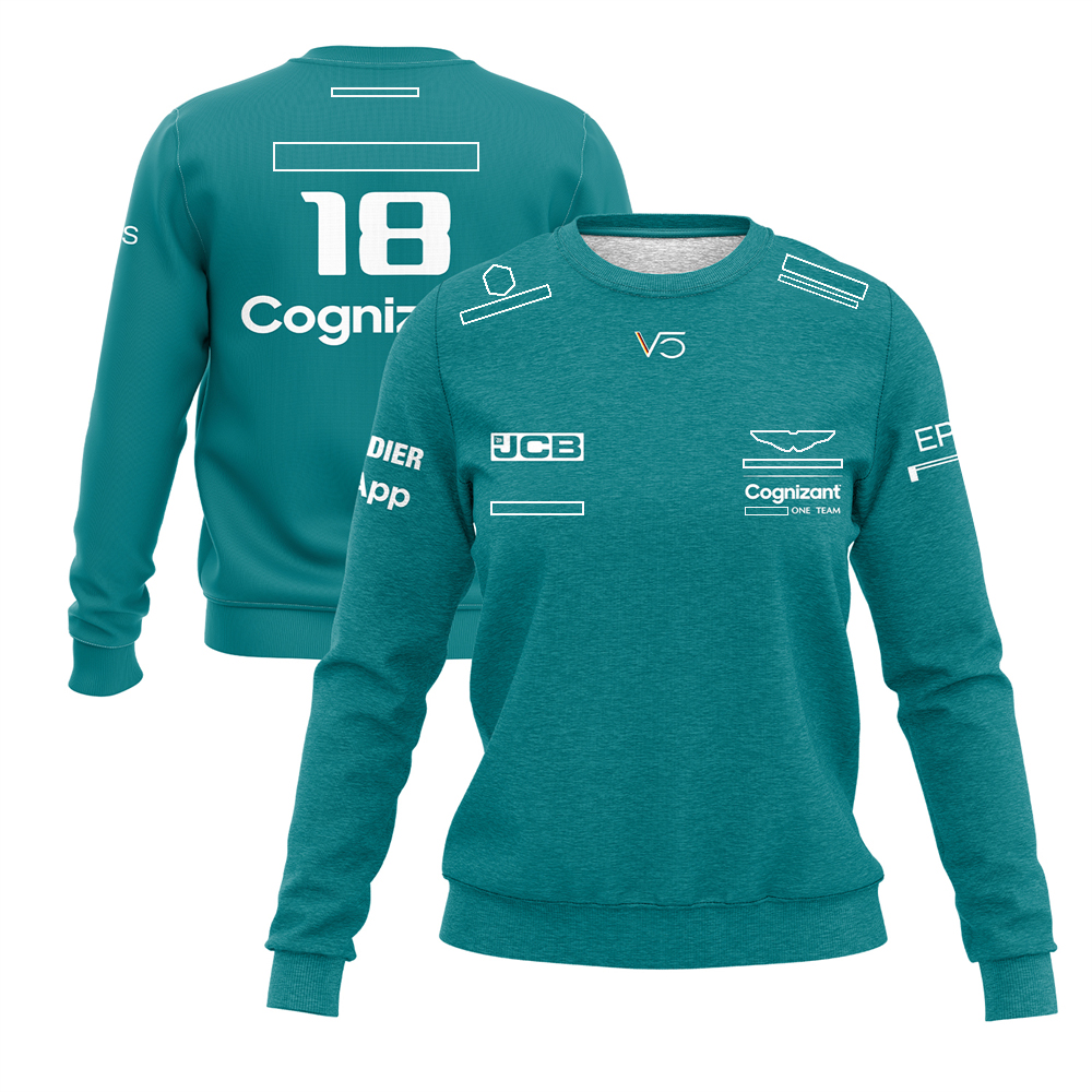 2022 F1 Pulôver Moda Masculina e Feminina Crewneck Moletom Fórmula 1 Equipe Racing Jersey Primavera Outono Esportes ao ar livre Moletom Quente