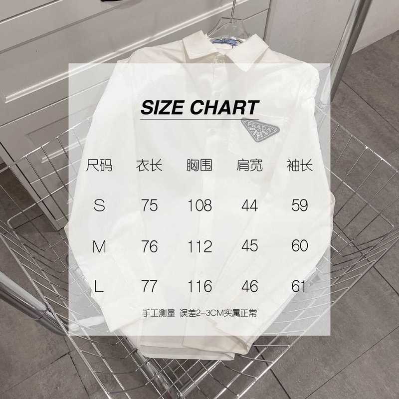 Women's Blouses & Shirts designer 23 Early Spring New Fashion Embroidery Rhinestone Triangle Design Simple Versatile Slim Shirt Top P2OP