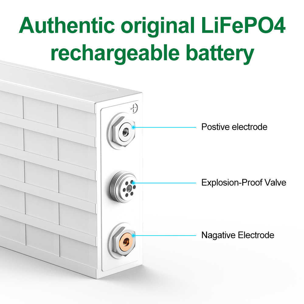 200AH LIFEPO4 Batterij 3.2V Grade A NIEUW DIY 12V 24V 48V Oplaadbare lithiumbatterij voor bootgolf RV zonne -energieopslag