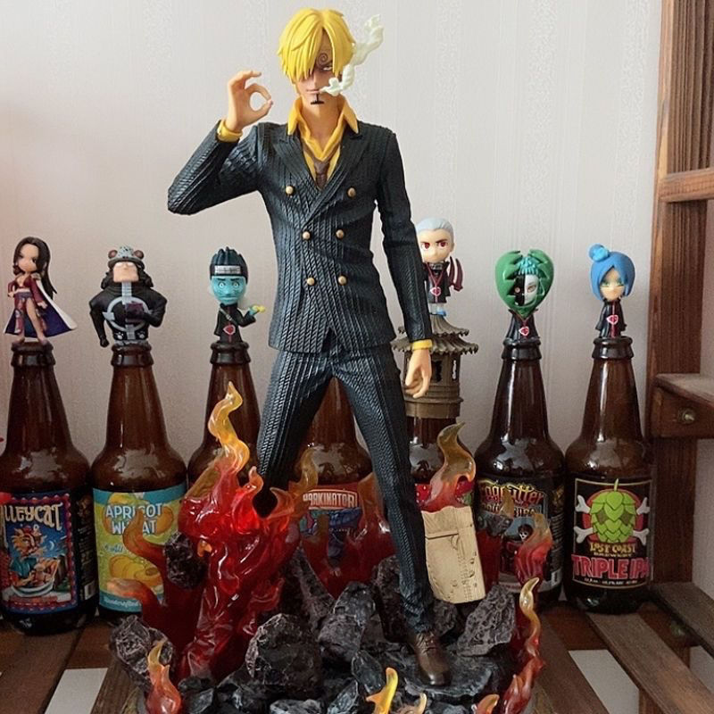 Nieuwheid Games 37 cm ￩￩n stuk actiefiguur standbeeld Toys GK Suit Vinsmoke Sanji Anime Figuren Model Figurines Manga Figma -poppen voor geschenken