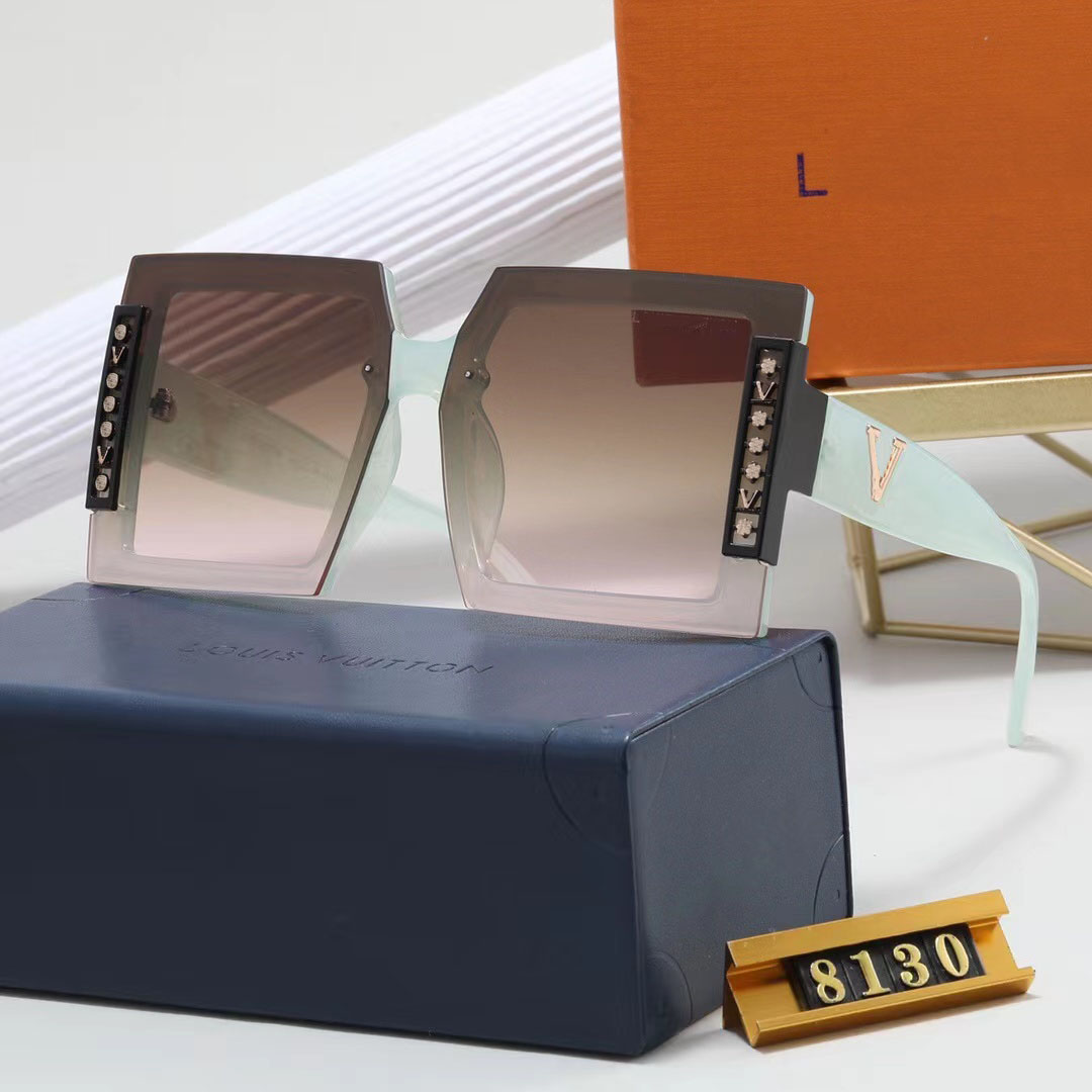 Luksusowe projektant okularów przeciwsłonecznych odpornych na promieniowanie przeciwsłoneczne popularne projektanci Square Sun Glass swobodne wszechstronne okulary z pudełkiem