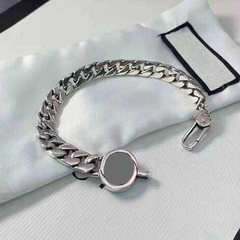 Bracelet de créateur de mode cadeau de charme unisexe hip hop femmes bracelets pour hommes 16 cm 18 cm 20 cm chaîne cubaine à la mode manchette en acier inoxydable ba333M