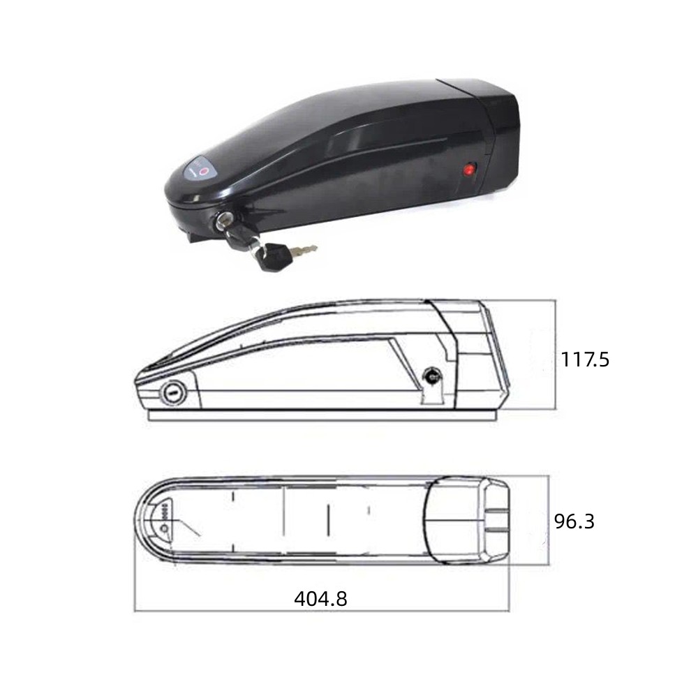 Batterie Down Tube 36V 13Ah 14.5Ah 16Ah 17.5Ah 250W 350W pour vélo de montagne électrique avec chargeur