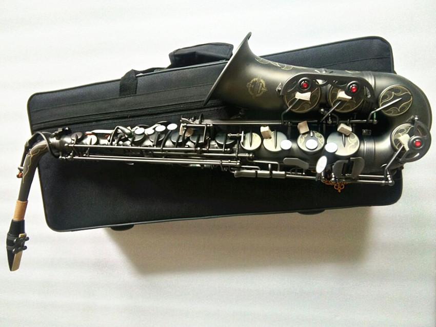 Nouveau Sax Instruments de musique professionnels SUZUKI Saxophone Alto E Flat Matte Black Nickel Plated Surface Sax et étui